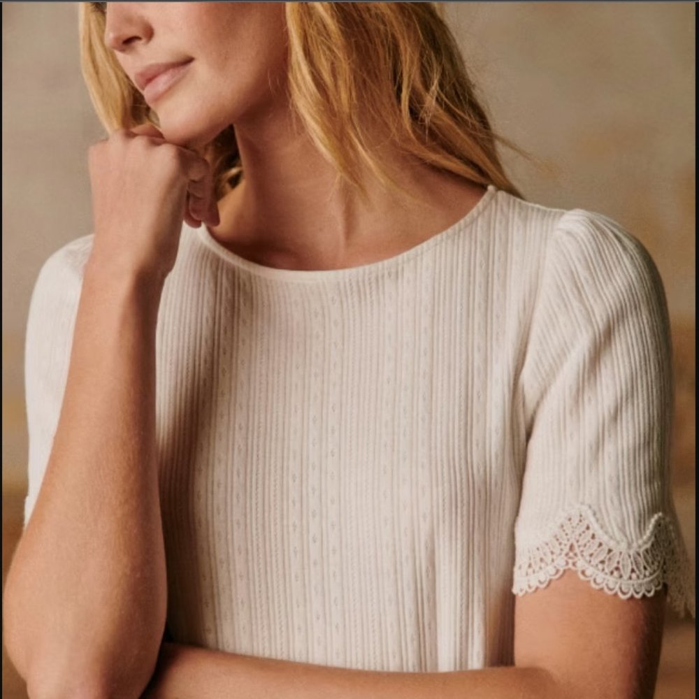 Sezane Cléa T-Shirt White L